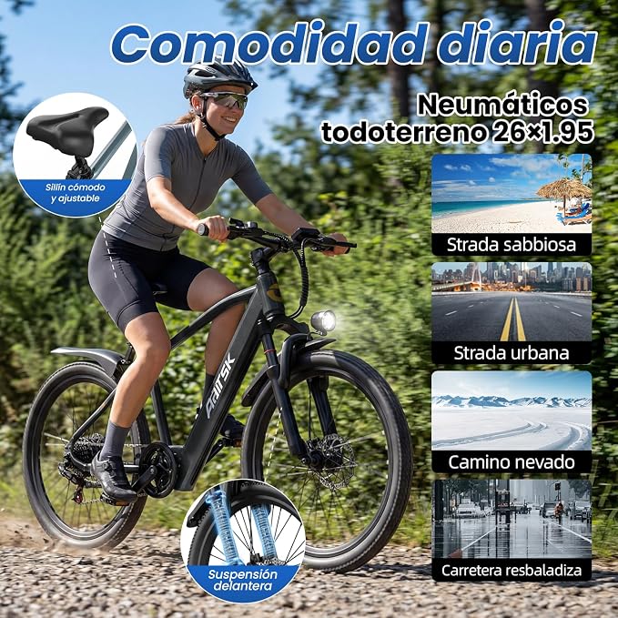 Aairsk GT300 – 26" E-Bike mit 250-W-Motor