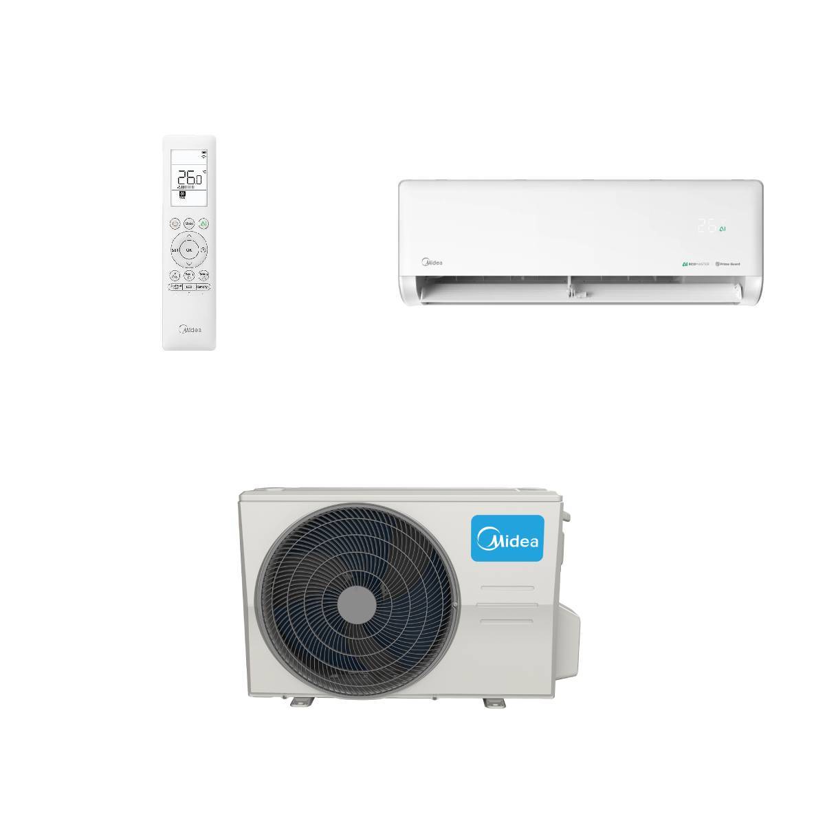 MIDEA Solstice 09 Weiß Split Klimaanlage Set | 2,5 kW