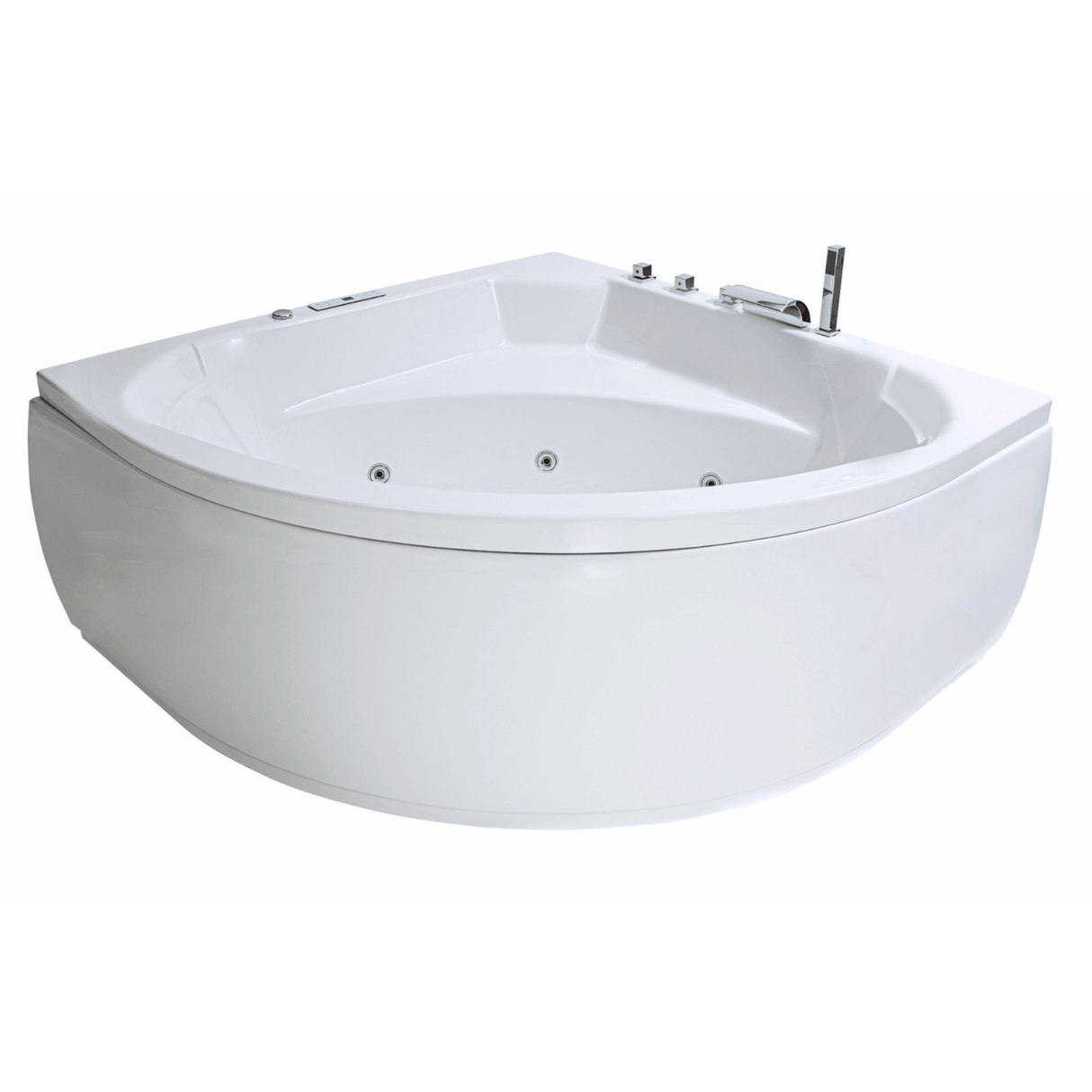 Apollo Indoor Eck-Whirlpool Badewanne - 25 Massagedüsen, LED, Ozon und Heizung