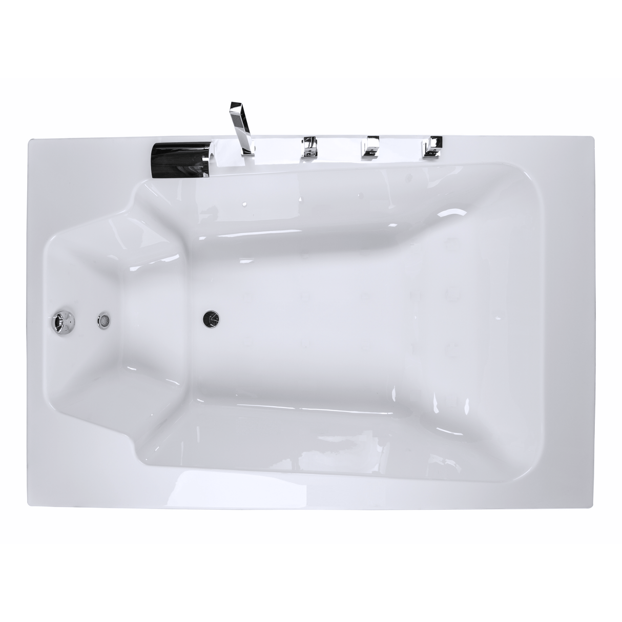 Classic Badewanne für 2 Personen - LED Ambiente, Wasserfall und Kopfstützen