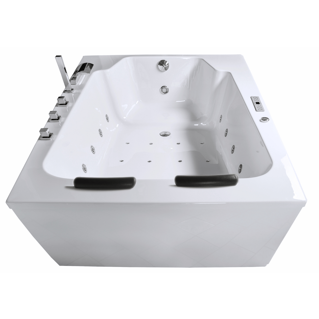 Classic Indoor Whirlpool Badewanne – 28 Massagedüsen, LED, Ozon & Heizung