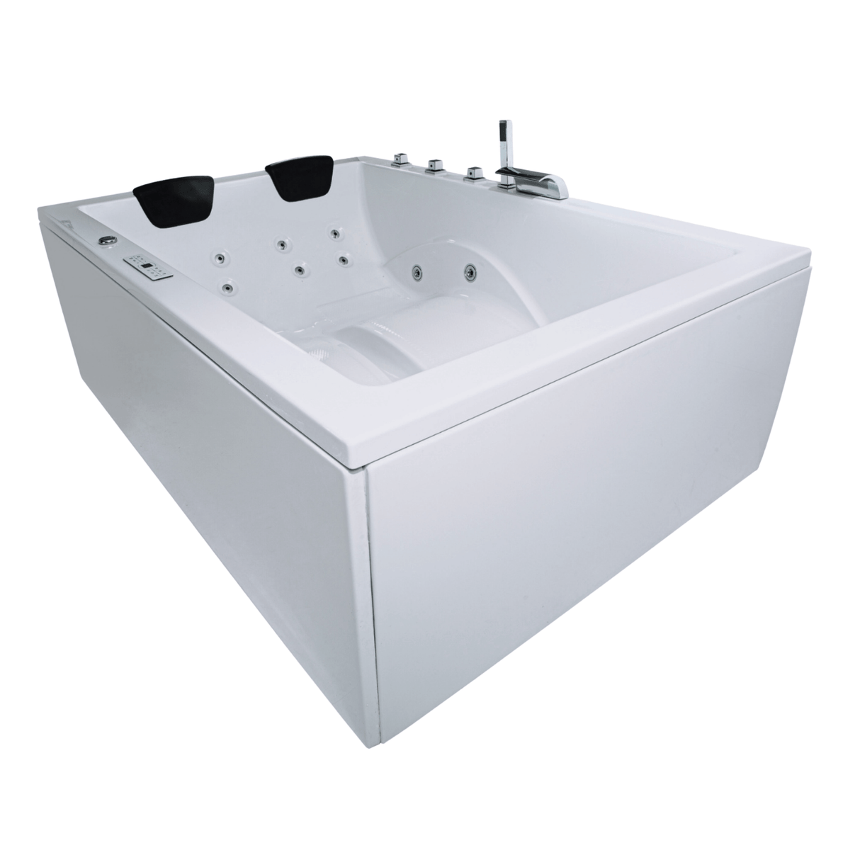 Dynasty XL Whirlpool Badewanne – 24 Massagedüsen, LED, Ozon & Heizung