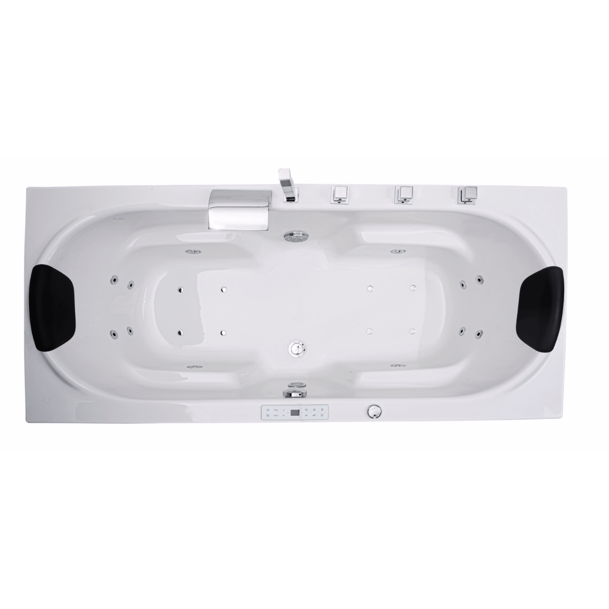 Komfort Indoor Whirlpool Badewanne – 20 Massagedüsen, LED, Ozon & Heizung