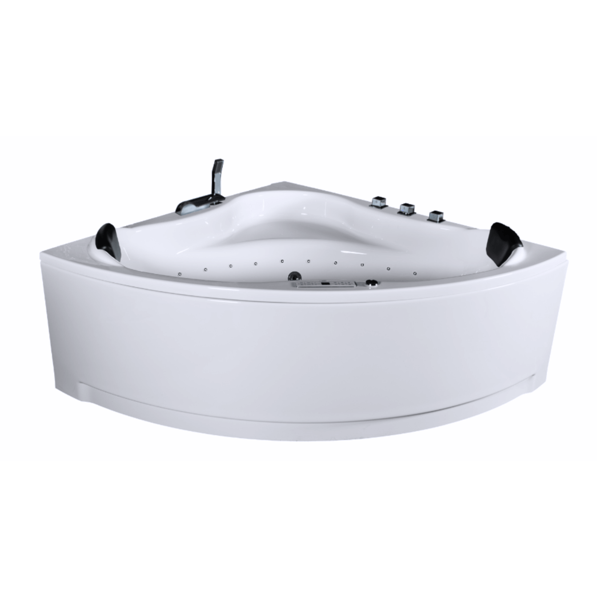 RIO Indoor Eck-Whirlpool Badewanne – 21 Massagedüsen, LED, Ozon & Heizung