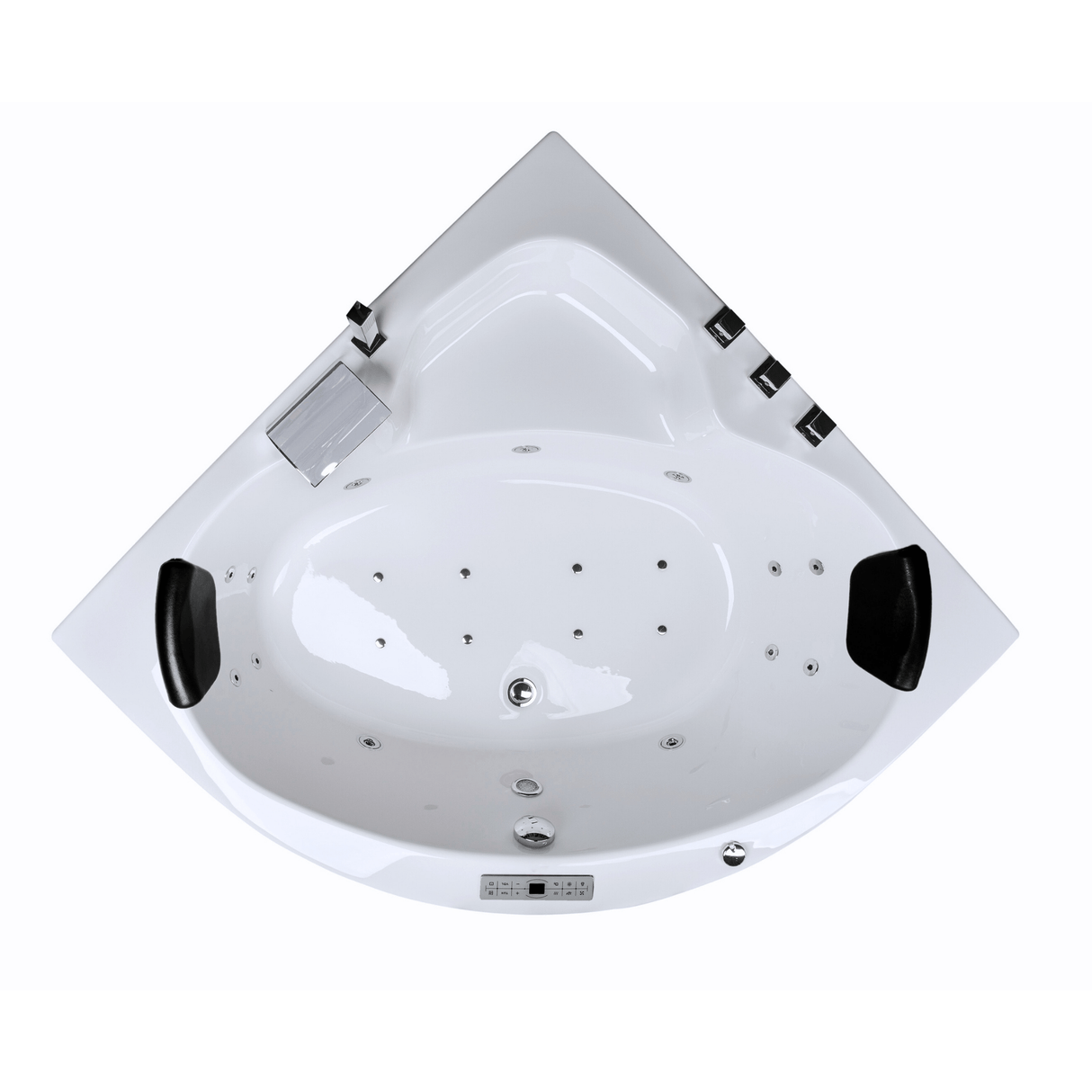 RIO Indoor Eck-Whirlpool Badewanne – 21 Massagedüsen, LED, Ozon & Heizung