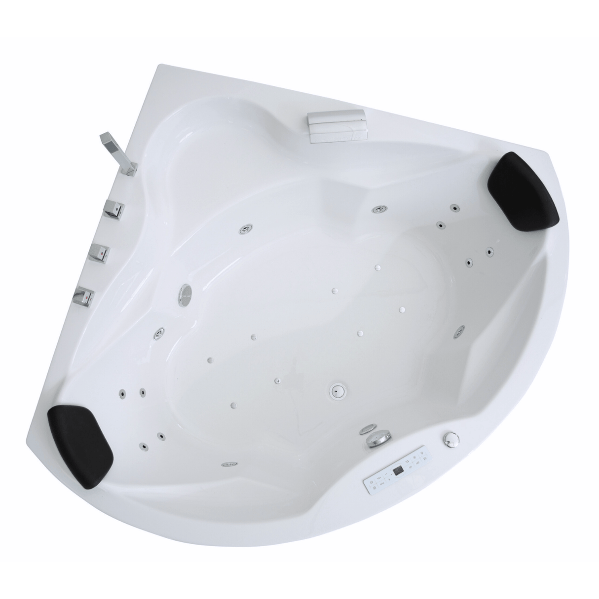 Vanaty Indoor Eck-Whirlpool Badewanne – 21 Massagedüsen, LED, Ozon & Heizung