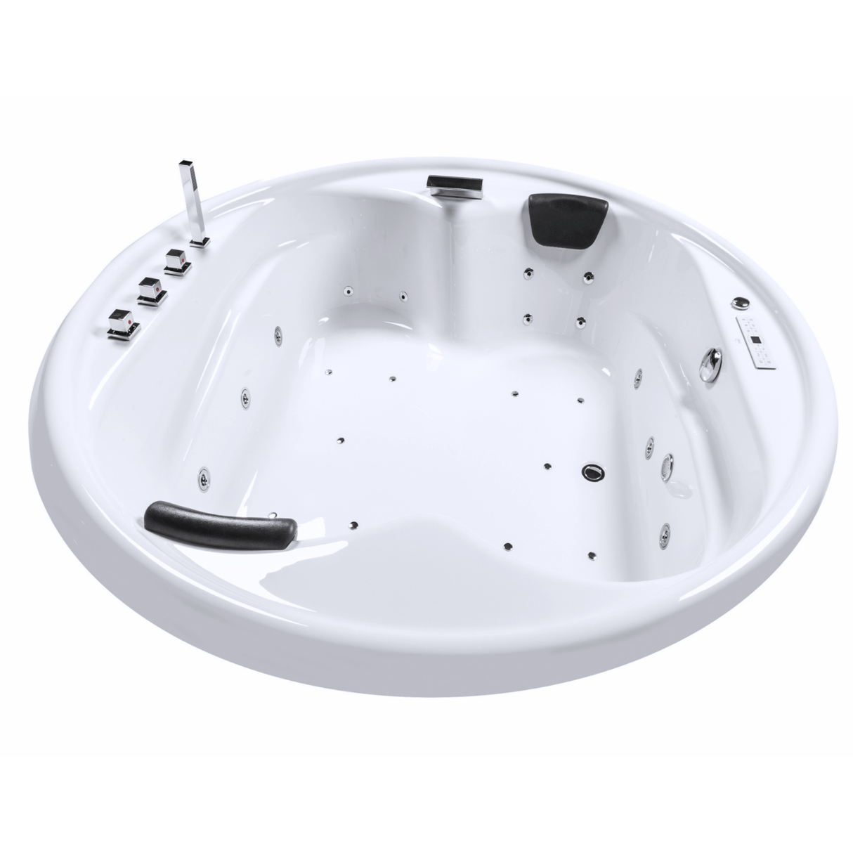 Vidal-XXL Indoor Whirlpool Badewanne – 28 Massagedüsen, LED, Ozon & Heizung
