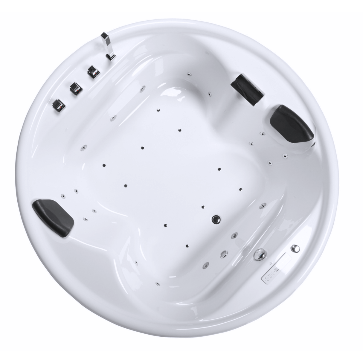 Vidal-XXL Indoor Whirlpool Badewanne – 28 Massagedüsen, LED, Ozon & Heizung