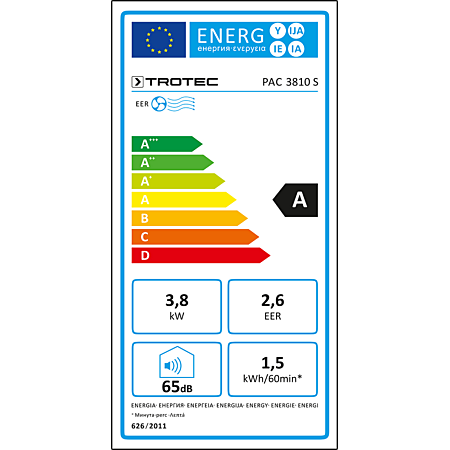 TROTEC Mobile Klimaanlage lokales Design PAC 3810 S