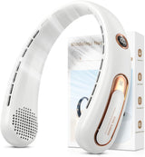 Nackenventilator, 3 Stufen Leise und Leistungsstark Bladeless Halsventilator mit LED-Anzeige