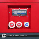 Bauer GFS-16 ATS, 16 kW/20 kVA Notstromgenerator / Notstromaggregat