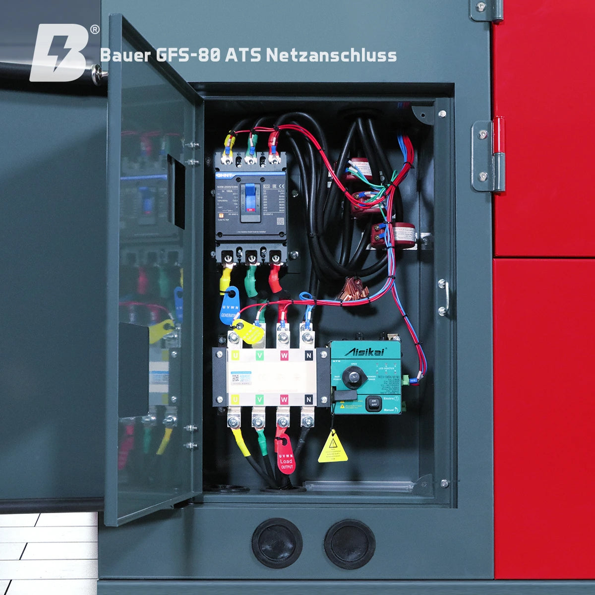 Bauer GFS-80 ATS, 80 kW/100 kVA Notstromgenerator / Notstromaggregat