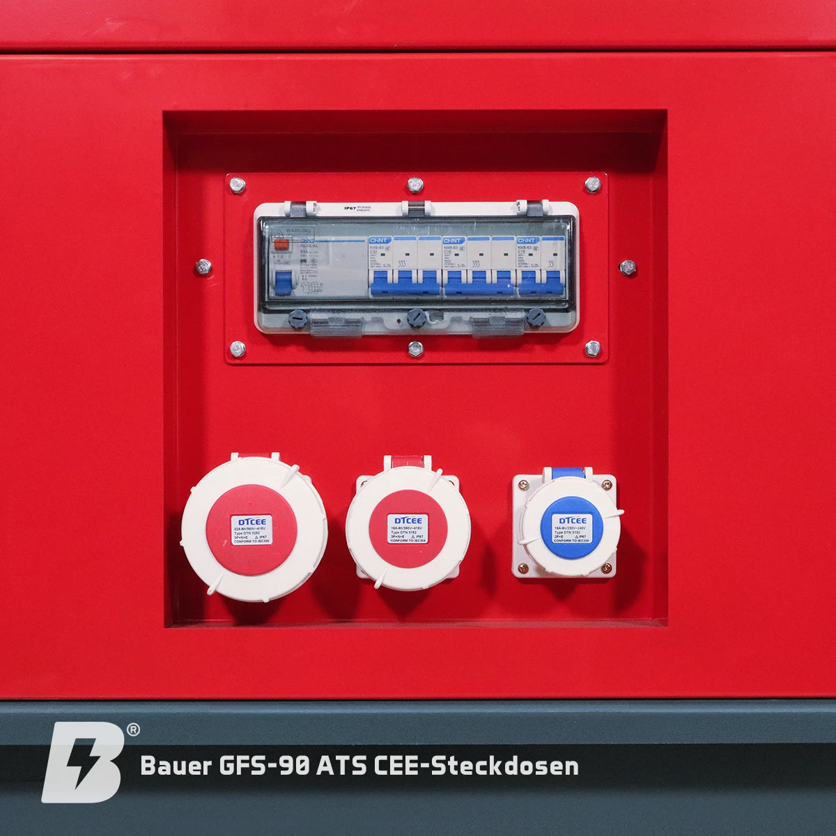 Bauer GFS-90 ATS, 90 kW/112,5 kVA Notstromgenerator / Notstromaggregat