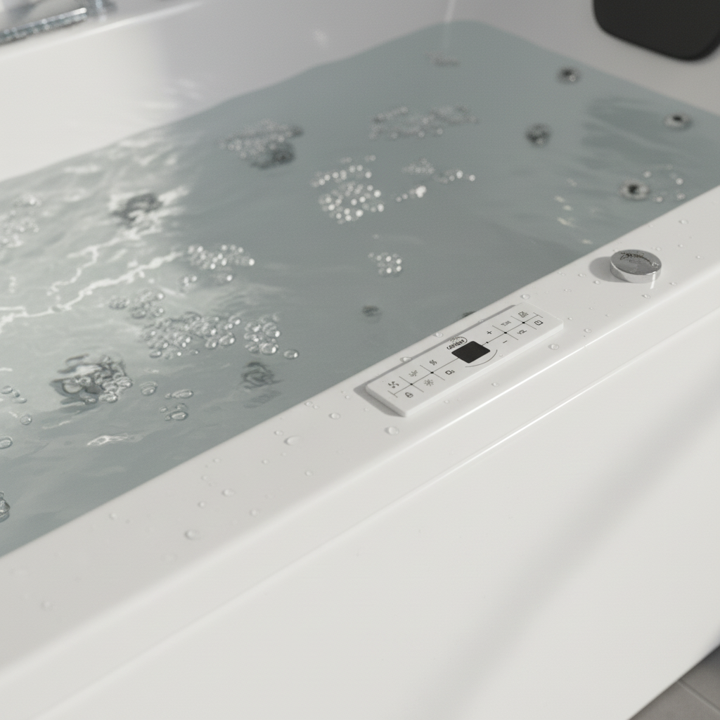 X-Tube Indoor Whirlpool Badewanne – 24 Massagedüsen, LED, Ozon & Heizung