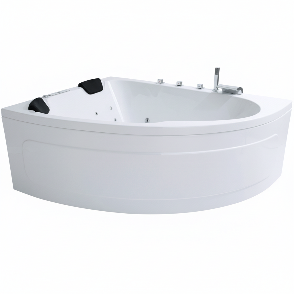 Delta-XL Indoor Whirlpool Badewanne – 25 Massagedüsen, LED, Ozon & Heizung