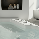 Samoa Indoor Eck-Whirlpool Badewanne – 24 Massagedüsen, LED, Ozon & Heizung