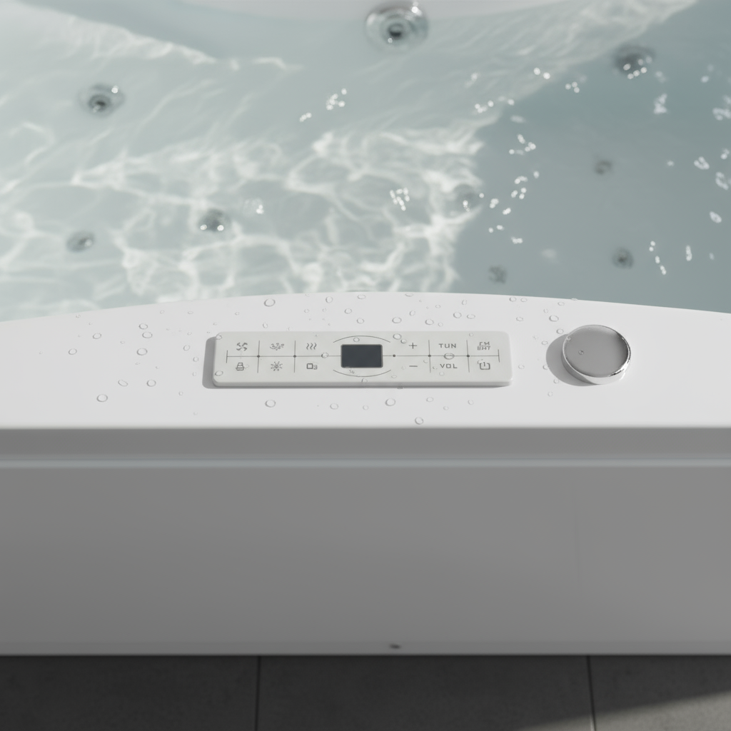 Trento Indoor Whirlpool Badewanne – 20 Massagedüsen, LED, Ozon & Heizung