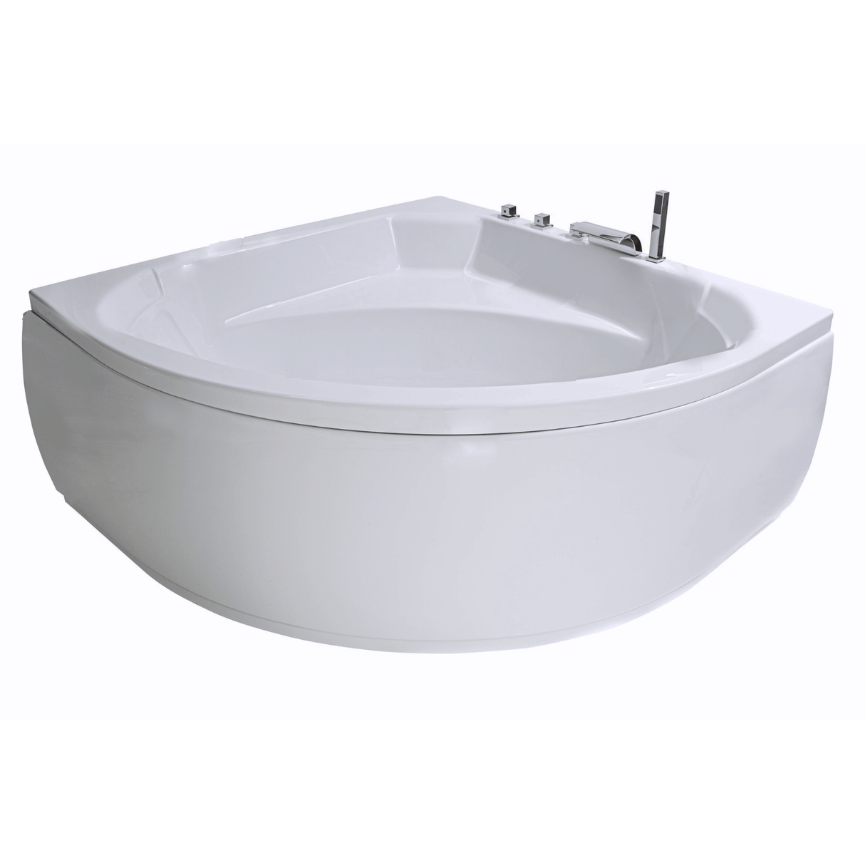 Apollo Eck-Badewanne für 2 Personen - LED Ambiente, Wasserfall und Kopfstützen