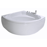 Apollo Eck-Badewanne für 2 Personen - LED Ambiente, Wasserfall und Kopfstützen