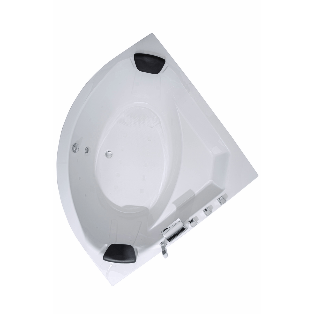 Apollo Eck-Badewanne für 2 Personen - LED Ambiente, Wasserfall und Kopfstützen