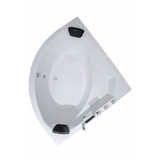 Apollo Eck-Badewanne für 2 Personen - LED Ambiente, Wasserfall und Kopfstützen
