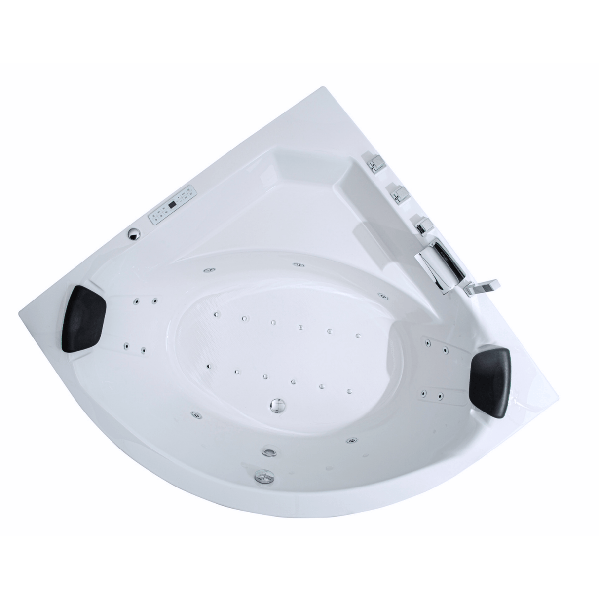Apollo Indoor Eck-Whirlpool Badewanne - 25 Massagedüsen, LED, Ozon und Heizung
