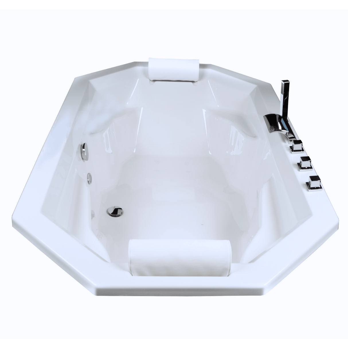 Barbados Badewanne für 2 Personen - LED Ambiente, Wasserfall und Kopfstützen