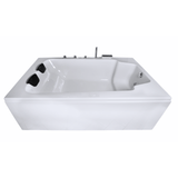 Classic Badewanne für 2 Personen - LED Ambiente, Wasserfall und Kopfstützen