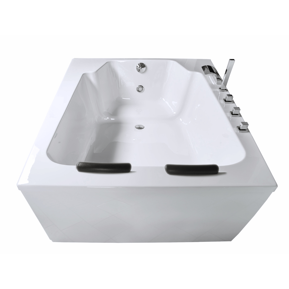 Classic Badewanne für 2 Personen - LED Ambiente, Wasserfall und Kopfstützen