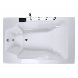Classic Badewanne für 2 Personen - LED Ambiente, Wasserfall und Kopfstützen