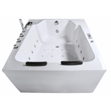 Classic Indoor Whirlpool Badewanne – 28 Massagedüsen, LED, Ozon & Heizung