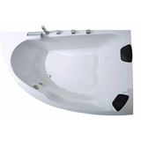 Delta - XL Badewanne für 2 Personen - LED Ambiente, Wasserfall und Kopfstützen - Caribia