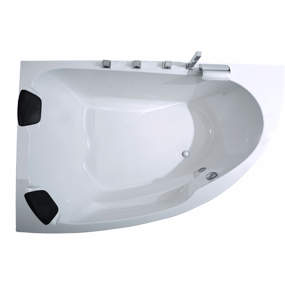 Delta - XL Badewanne für 2 Personen - LED Ambiente, Wasserfall und Kopfstützen - Caribia