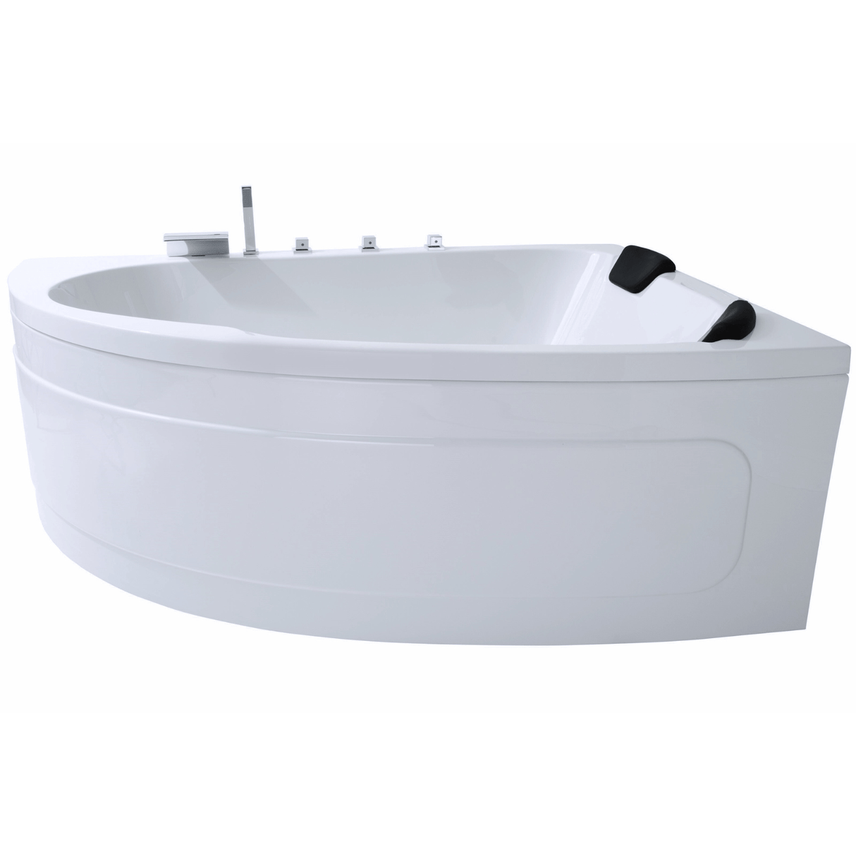 Delta-XL Badewanne für 2 Personen - LED Ambiente, Wasserfall und Kopfstützen