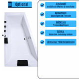 Diagool Badewanne für 2 Personen - LED Ambiente, Wasserfall und Kopfstützen