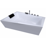 Diagool Badewanne für 2 Personen - LED Ambiente, Wasserfall und Kopfstützen