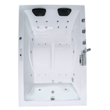 Dynasty XL Whirlpool Badewanne – 24 Massagedüsen, LED, Ozon & Heizung