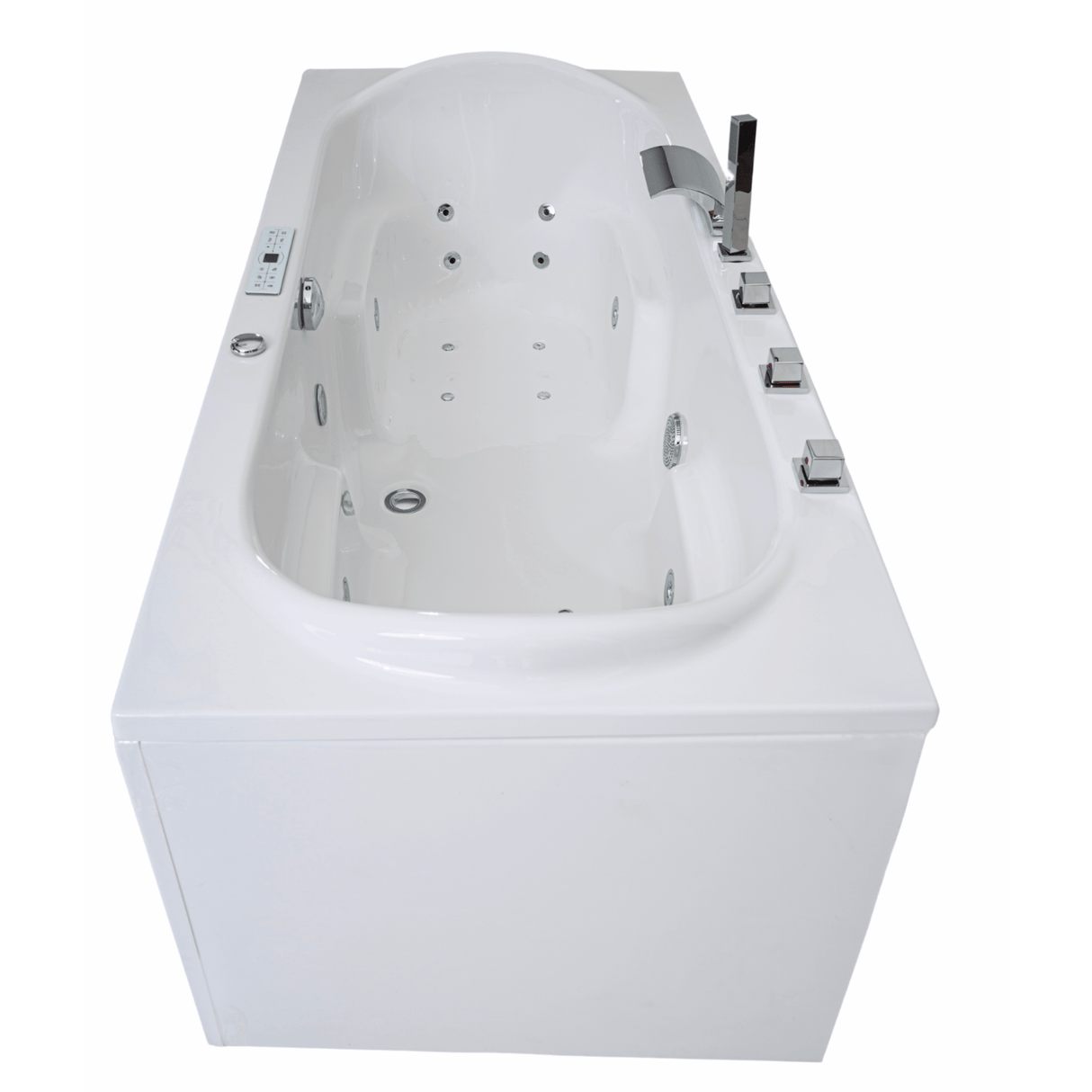 Komfort Indoor Whirlpool Badewanne – 20 Massagedüsen, LED, Ozon & Heizung