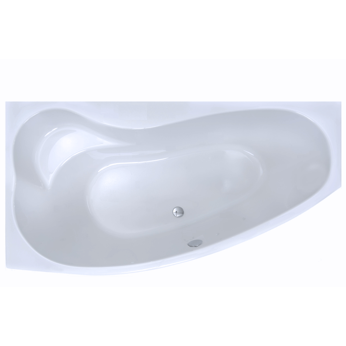 Mini Corner Badewanne für 2 Personen - LED Ambiente, Viega Ab- und Überlauf und Kopfstützen