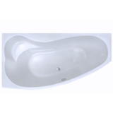 Mini Corner Badewanne für 2 Personen - LED Ambiente, Viega Ab- und Überlauf und Kopfstützen