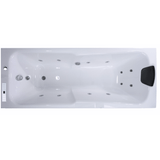 Rhodos Indoor Whirlpool Badewanne – 12 Massagedüsen, LED, Ozon & Heizung