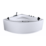 RIO Indoor Eck-Whirlpool Badewanne – 21 Massagedüsen, LED, Ozon & Heizung