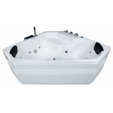 Samoa Indoor Eck-Whirlpool Badewanne – 24 Massagedüsen, LED, Ozon & Heizung