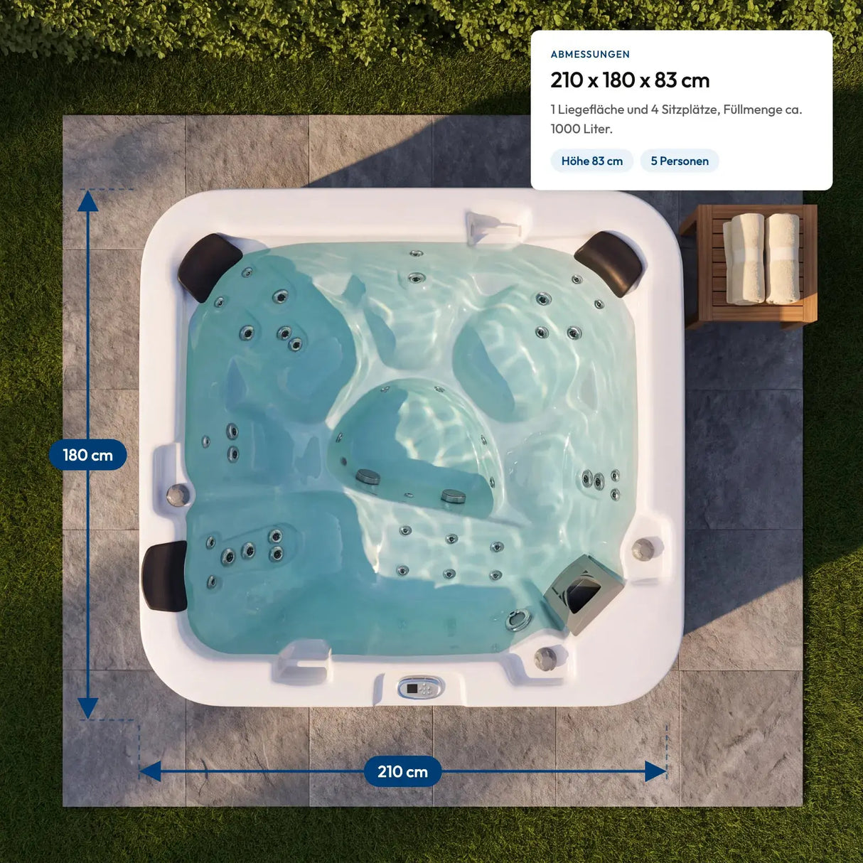 Splash Outdoor Whirlpool für 5 Personen
