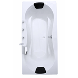 Trento Badewanne für 2 Personen - LED Ambiente, Wasserfall und Kopfstützen