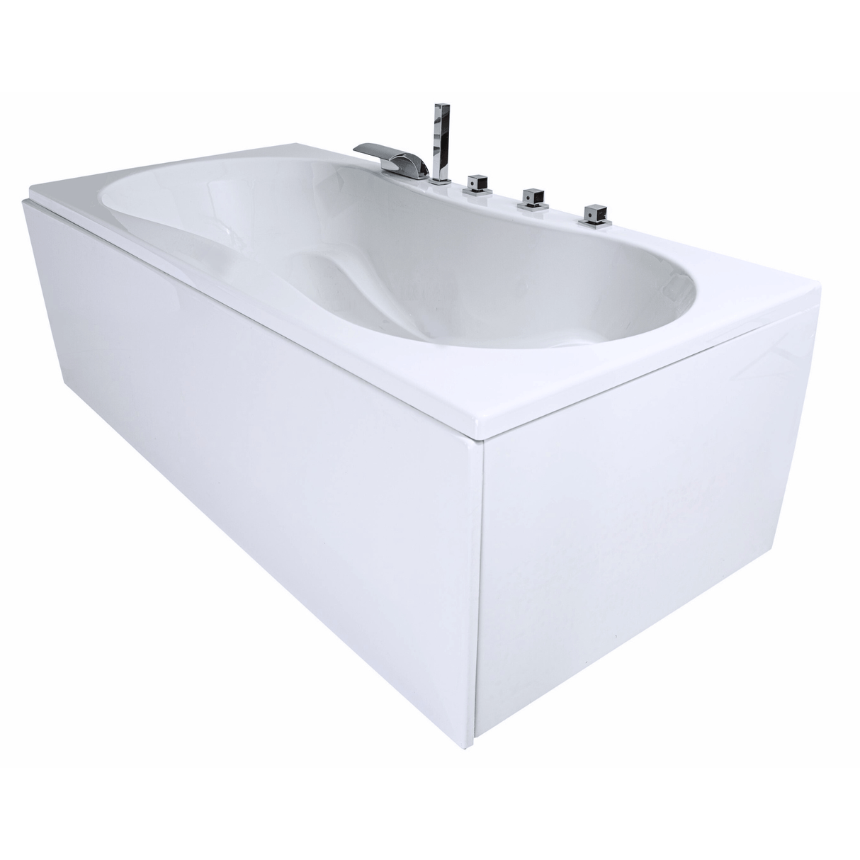 Trento Badewanne für 2 Personen - LED Ambiente, Wasserfall und Kopfstützen