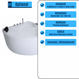 Vanaty Badewanne für 2 Personen - LED Ambiente, Wasserfall und Kopfstützen