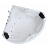 Vanaty Indoor Eck-Whirlpool Badewanne – 21 Massagedüsen, LED, Ozon & Heizung