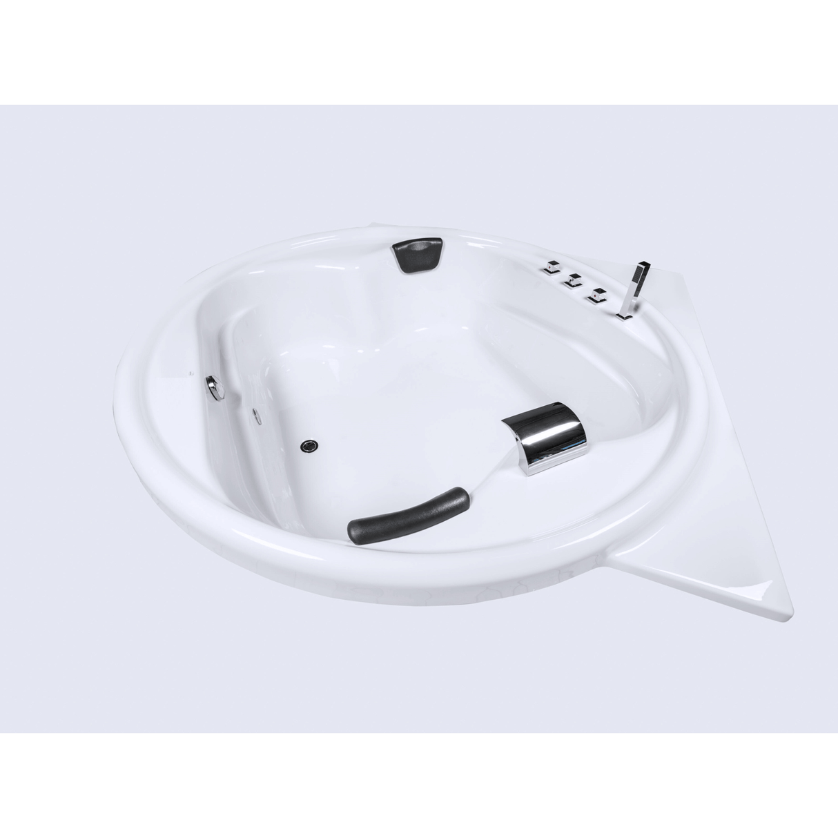 Vidal-XXL Badewanne für 2 Personen - LED Ambiente, Wasserfall und Kopfstützen