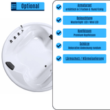 Vidal-XXL Badewanne für 2 Personen - LED Ambiente, Wasserfall und Kopfstützen